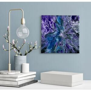Amazing Abstract Acrylic Art Resin Original Painting 12" X 12" on Canvas